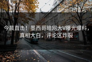 今晨直击！墨西哥暗网大V曝光爆料，真相大白，评论区炸裂