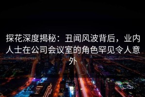 探花深度揭秘：丑闻风波背后，业内人士在公司会议室的角色罕见令人意外