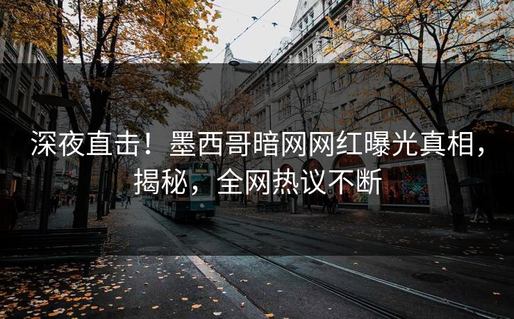 深夜直击！墨西哥暗网网红曝光真相，揭秘，全网热议不断