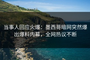 当事人回应火爆：墨西哥暗网突然爆出爆料内幕，全网热议不断