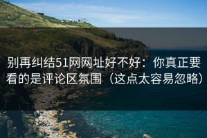 别再纠结51网网址好不好：你真正要看的是评论区氛围（这点太容易忽略）