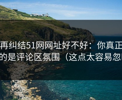 别再纠结51网网址好不好：你真正要看的是评论区氛围（这点太容易忽略）